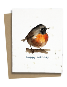 Bird Pun Card: Wildflower
