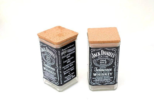 Jack Daniels Whiskey Bottle Stash Storage Jars with Cork Lid