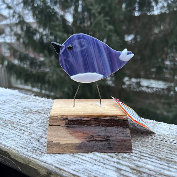 Single Bird on Wood
