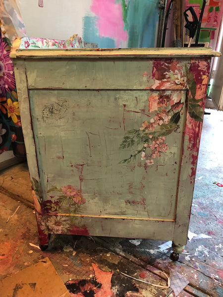 Flowery Bench - Painted by Tabitha St Germain