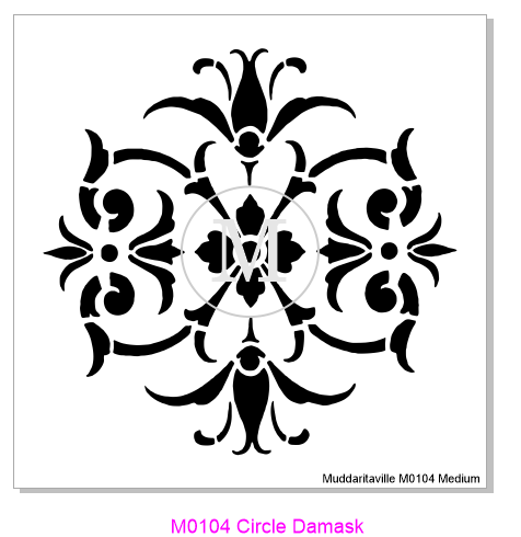 Circle Damask - Muddaritaville Studio