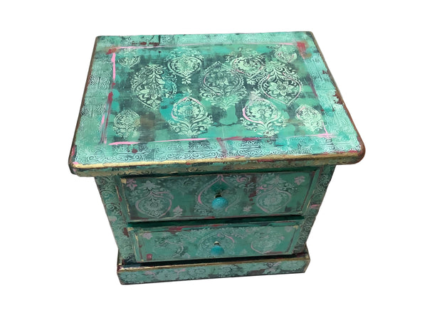 Teal Side Table - Painted by Tabitha St Germain