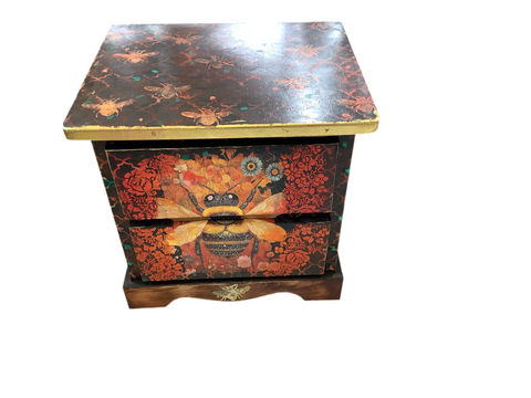 Bees Side Table - Painted by Tabitha St Germain