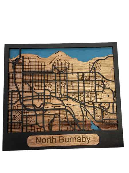 City Maps - Laser Cut Wood Maps