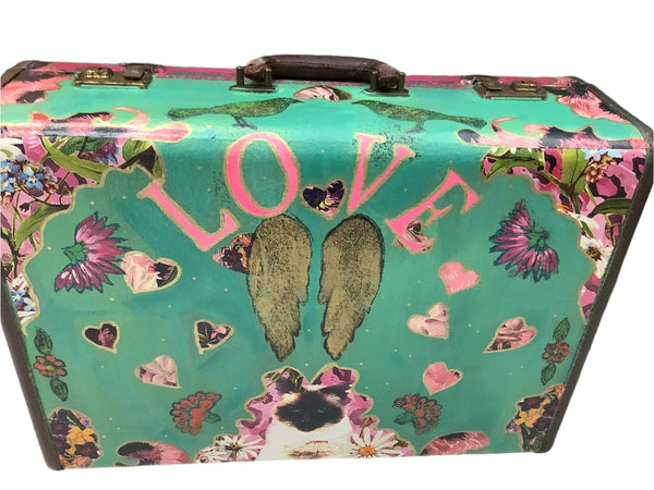 Love Cat Suitcase - Painted by Tabitha St Germain