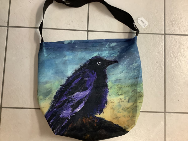 Stretchy Tote Bag - Vegan Leather Strap - Wild Crow Studio