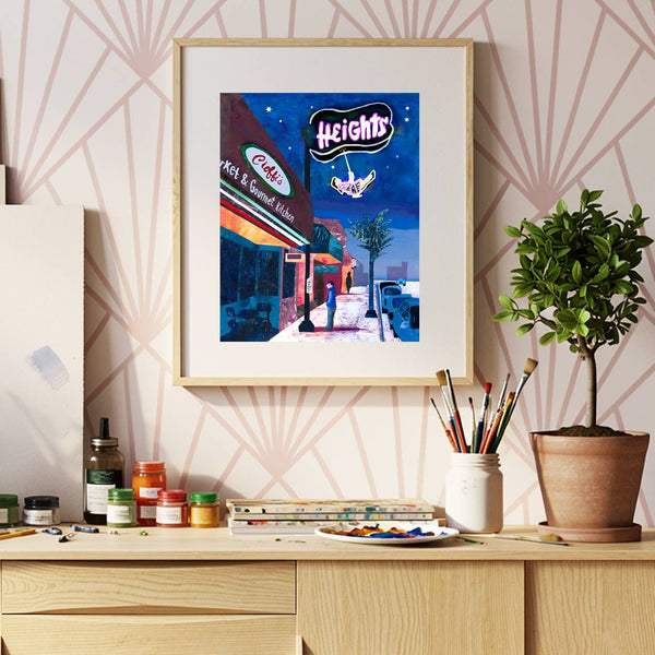 Burnaby Heights Sign Mixed Media 8x10 and 11x14 Print: 11x14
