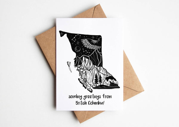 Sending Greetings From British Columbia; Greeting Card