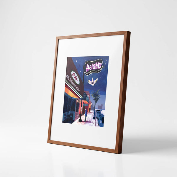 Burnaby Heights Sign Mixed Media 8x10 and 11x14 Print: 8x10