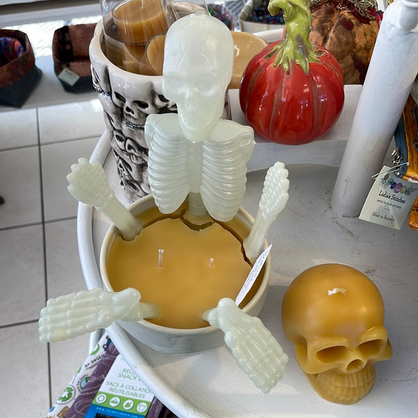 Spa Skeleton Beeswax Candle