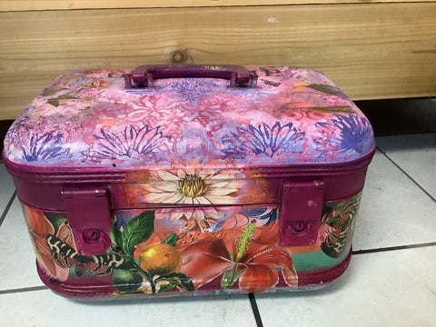 Flower Make-up Suitcase - Painted by Tabitha St Germain