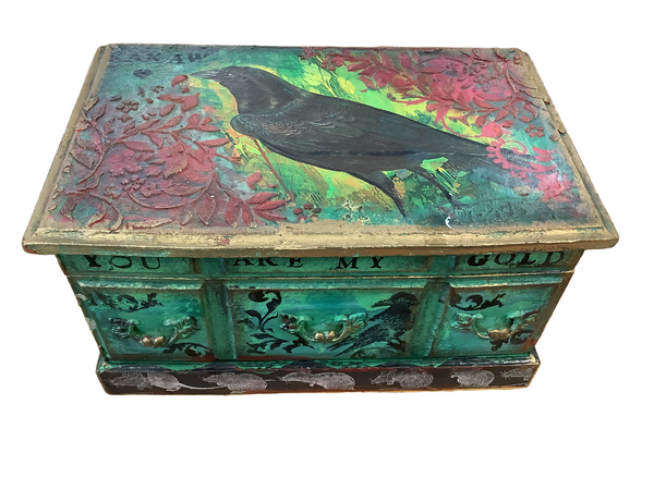 Crow Jewlery Box - Painted by Tabitha St Germain