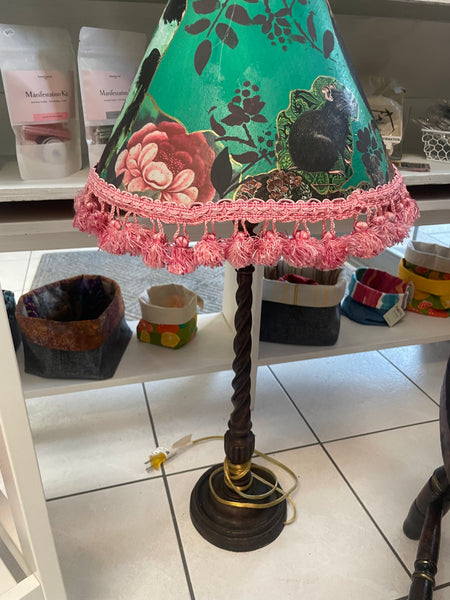 Crow & Cat & Rat Lamp - Painted by Tabitha St Germain