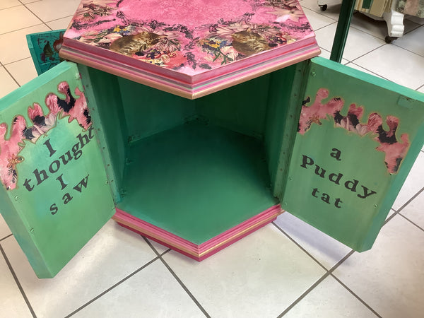 Cats Side Table - Painted by Tabitha St Germain