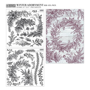 Winter Adornment Décor Stamp - LIMITED EDITION - Iron Orchid Designs