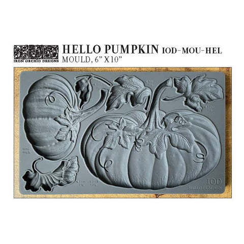 HELLO PUMPKIN IOD MOULD (6″X10″) *LIMITED EDITION* - Iron Orchid Designs