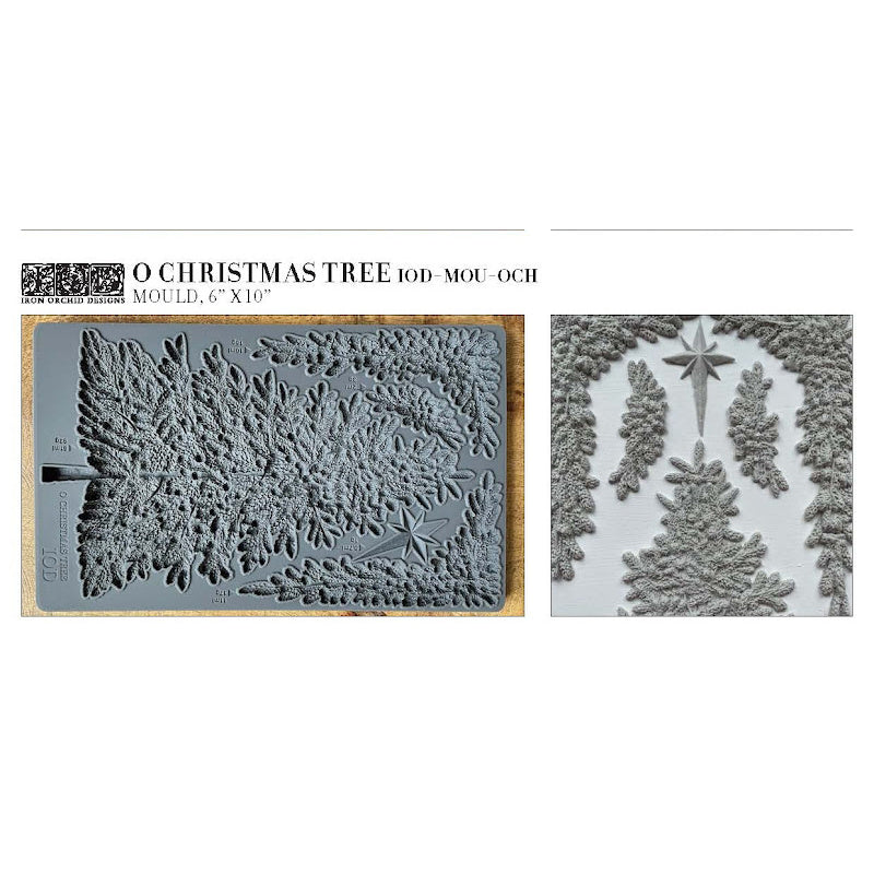 O CHRISTMAS TREE IOD MOULD (6″X10″) *LIMITED EDITION* - Iron Orchid Designs