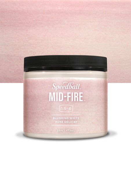 Blushing White - Speedball Mid Fire Glaze - 16oz
