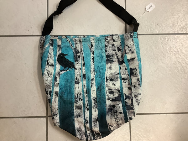 Stretchy Tote Bag - Vegan Leather Strap - Wild Crow Studio