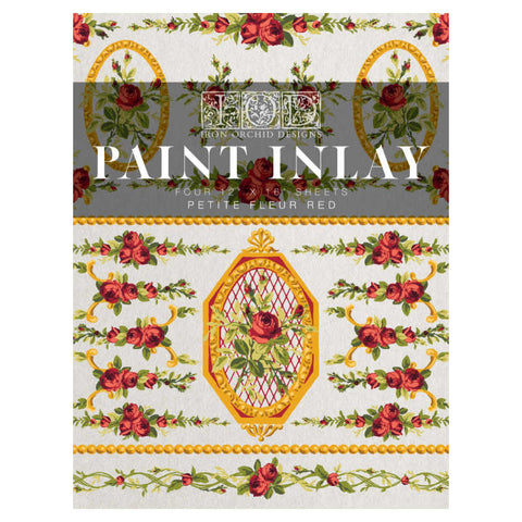 Petite Fleur Red  - Paint Inlay - Iron Orchid Designs