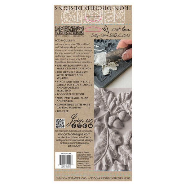 Oak Leaves & Acorns Decor Mould - Iron Orchid Designs