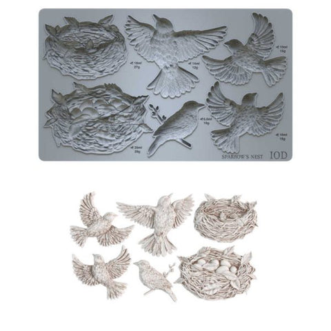 Sparrow’s Nest IOD Mould (6″x10″) 2025 - Iron Orchid Designs