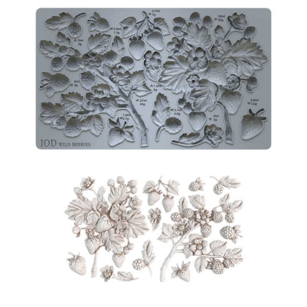 Wild Berries IOD Mould (6″x10″) 2025 - Iron Orchid Designs