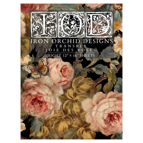Joie des Roses Decor Transfer - Iron Orchid Designs