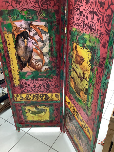 Bird screen - Painted by Tabitha St Germain
