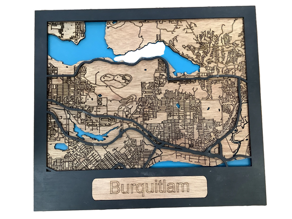 City Maps - Laser Cut Wood Maps