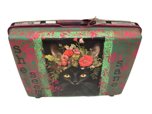 She Seems Sane Suitcase - Painted by Tabitha St Germain