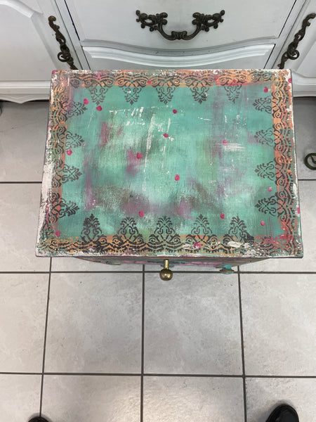 “Pretty Little Kitties” Side Table - Painted by Tabitha St Germain