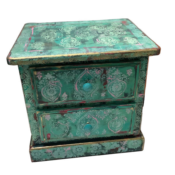 Teal Side Table - Painted by Tabitha St Germain
