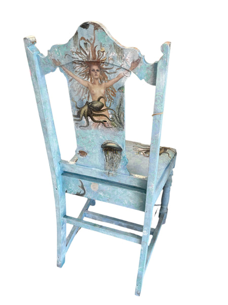 I Sea Chair - With an octopus and Sea Witch - Painted by Tabitha St Germain