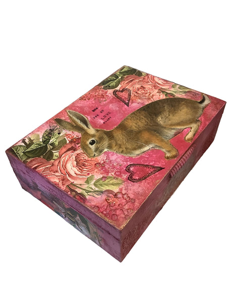 Bunny Love Jewelry Box - Painted by Tabitha St Germain