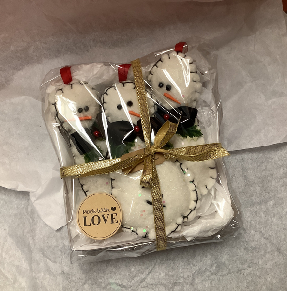 Snowmen Ornaments - pack of 3