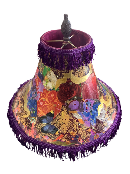 Purple Bird Lamp - Painted by Tabitha St Germain