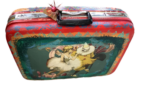 The Circus Girl Suitcase - Painted by Tabitha St Germain