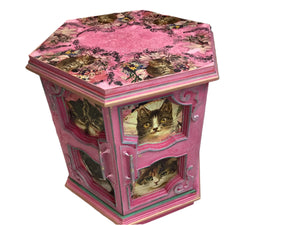 Cats Side Table - Painted by Tabitha St Germain