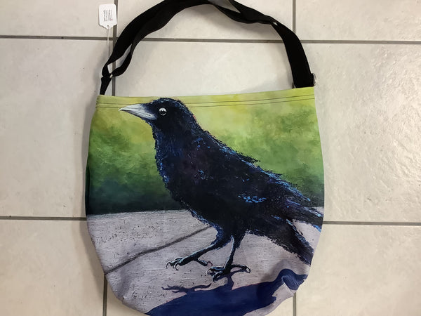 Stretchy Tote Bag - Vegan Leather Strap - Wild Crow Studio