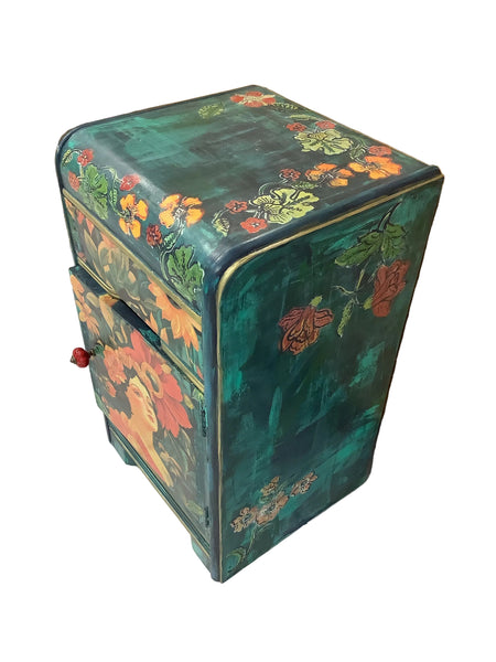 Floral Lady Side Table - Painted by Tabitha St Germain