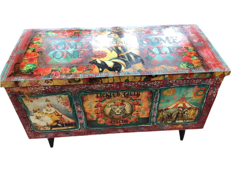 The Circus Girl Trunk Painted by Tabitha St Germain
