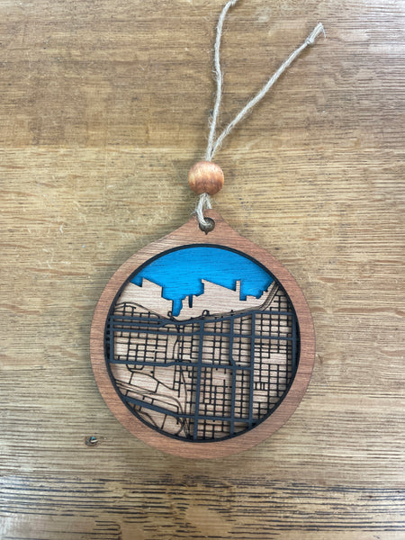 Little Round Maps - Laser Cut Wood Maps