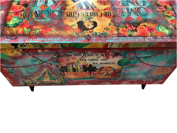 The Circus Girl Trunk Painted by Tabitha St Germain