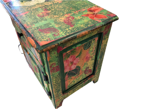 Parrots Side Table - Painted by Tabitha St Germain
