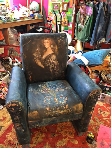 Marie Antoinette Queen of France Throne - Painted by Tabitha St Germain