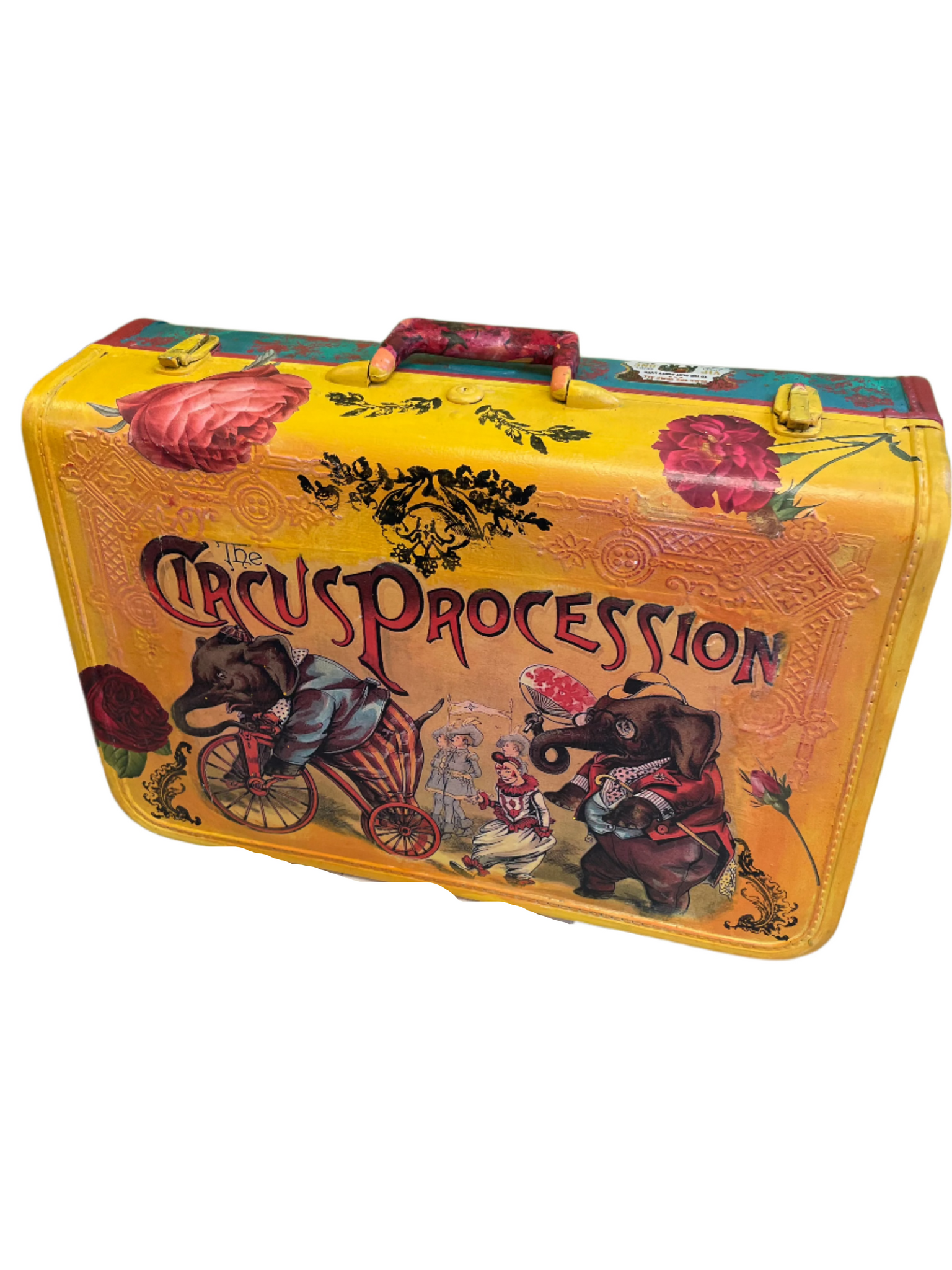 Circus Procession Suitcase - Painted by Tabitha St Germain