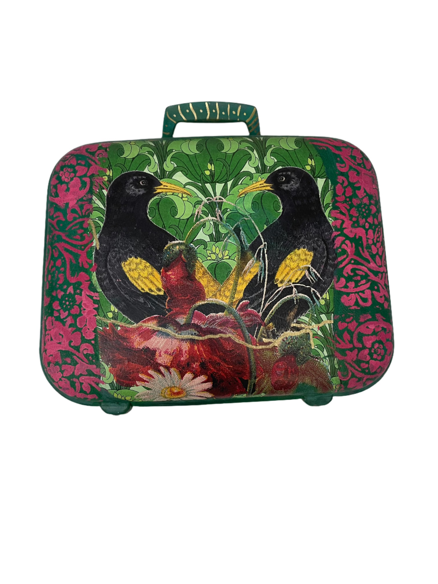 Crows & Owls Suitcase - Painted by Tabitha St Germain