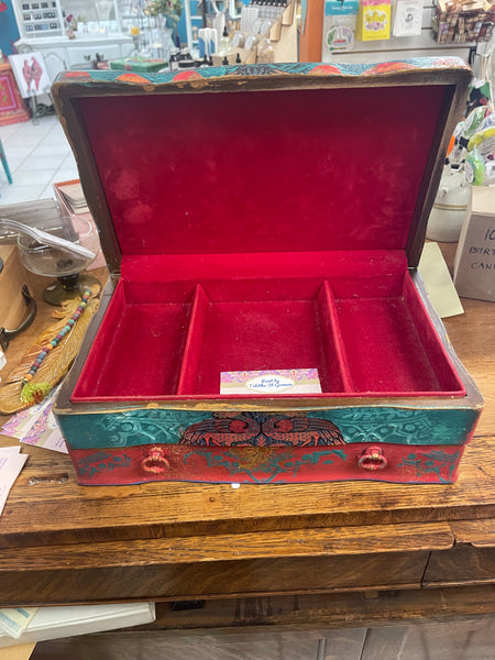 Crow jewelry box - painted by Tabitha St Germain