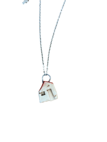 Clay Tiny House Necklace